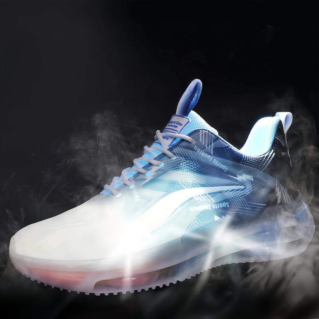 Men's Air Cushion Running Shoes Breathable Gradient Mesh Athletic Sneakers Non-slip Shock-absorbing Sports Footwear