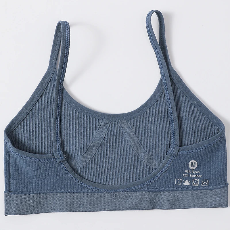 Women Sports Bra Tube Top Push-Up Bra Padded Crop Top Seamless Underwear Female Streetwear Tank Tops Removable Pads Camisole