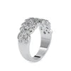Premium Price Women's Round Engagement Ring 40 Lab Grown Side Stones VS-VVS Clarity Certified Silver Plated Fancy Band Jewelry