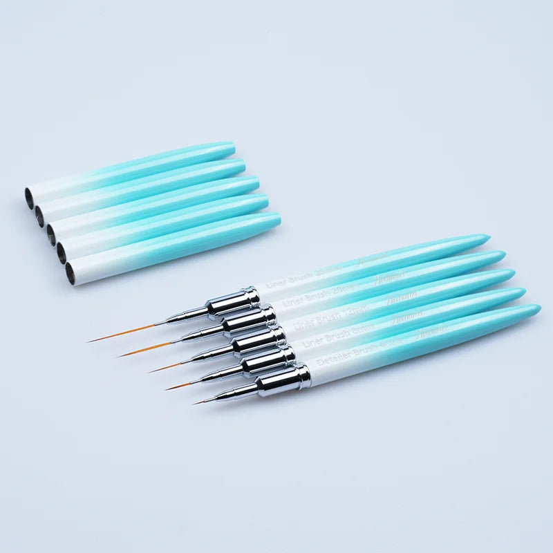 High Quality Nail Art Brushes for Long Liner Fine Nail Brushes Set