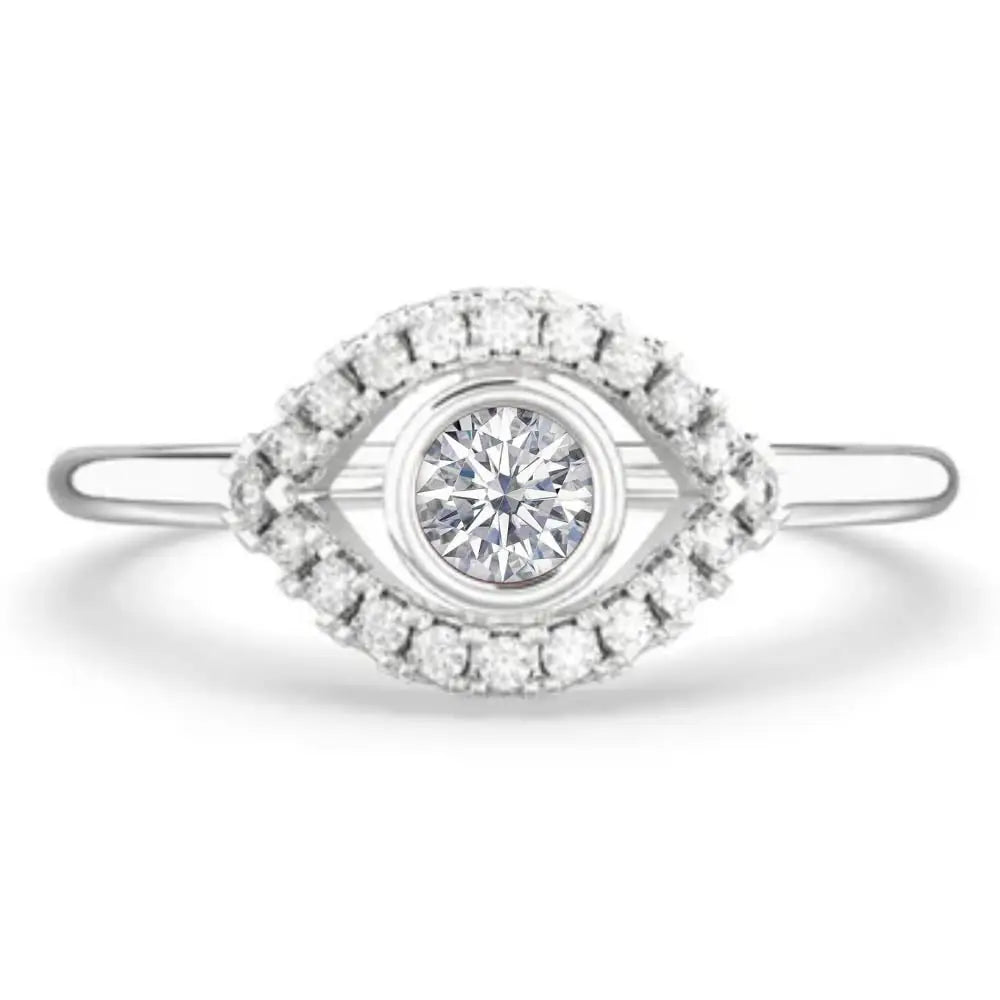 Classic Luxury 925 Sterling Silver 18K Gold Plated Bezel Set Brilliant Cut Moissanite Certified 4 Gram Rings Women Teen Girls