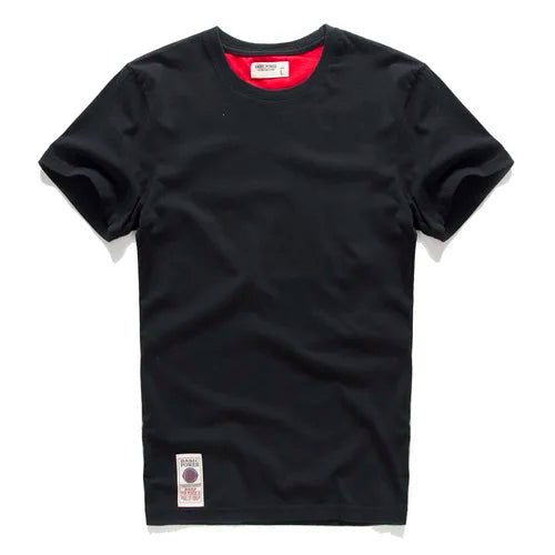 Men's T-Shirt Cotton Solid Color T Shirt Men Casual O-Neck Basic T-Shirt Male High Quality Classical Tops