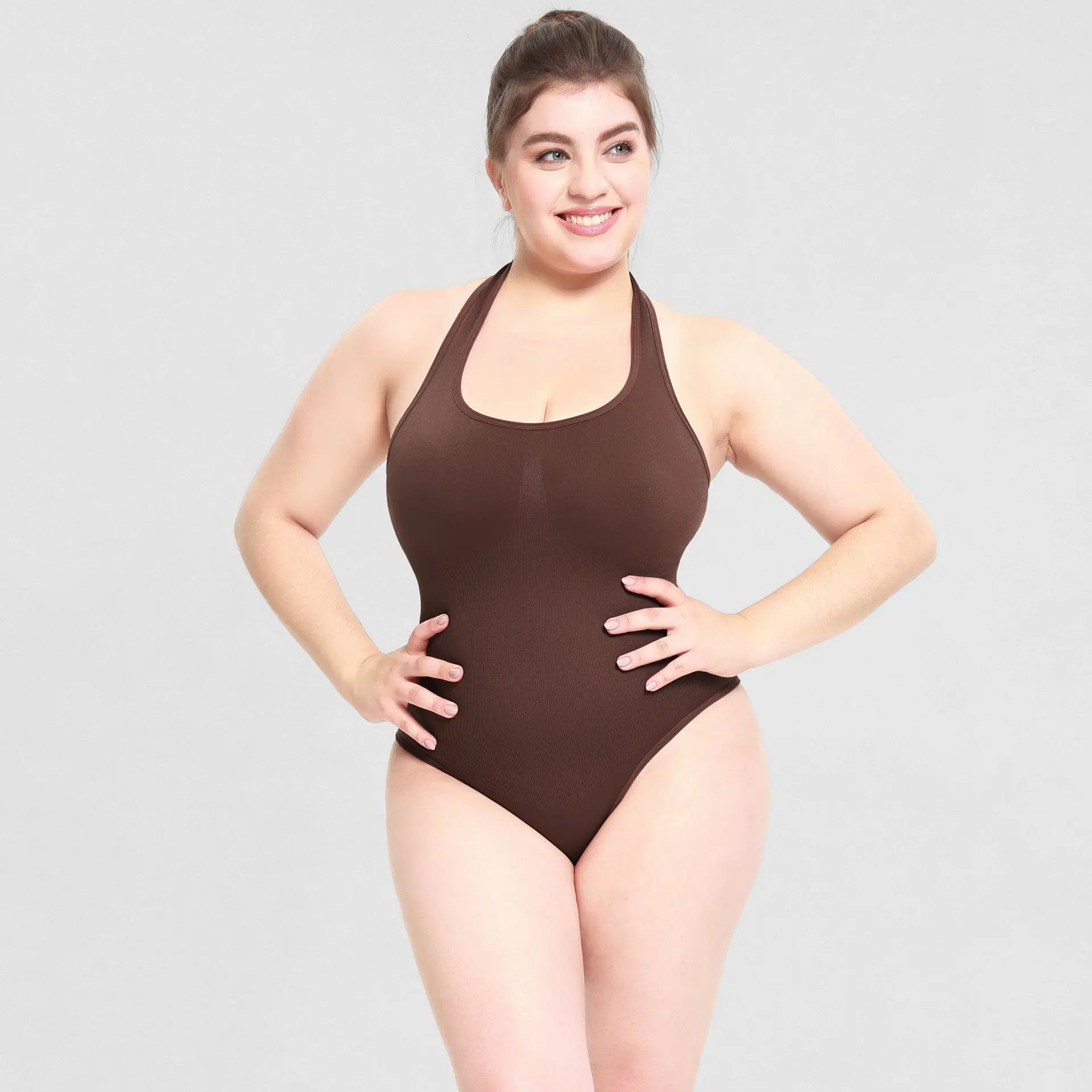 Patented Everyday Firm Control Bodysuit for Women Plus Size Body Shaper Halter Waist Slimming Butt Control Adults Tops Shapewear