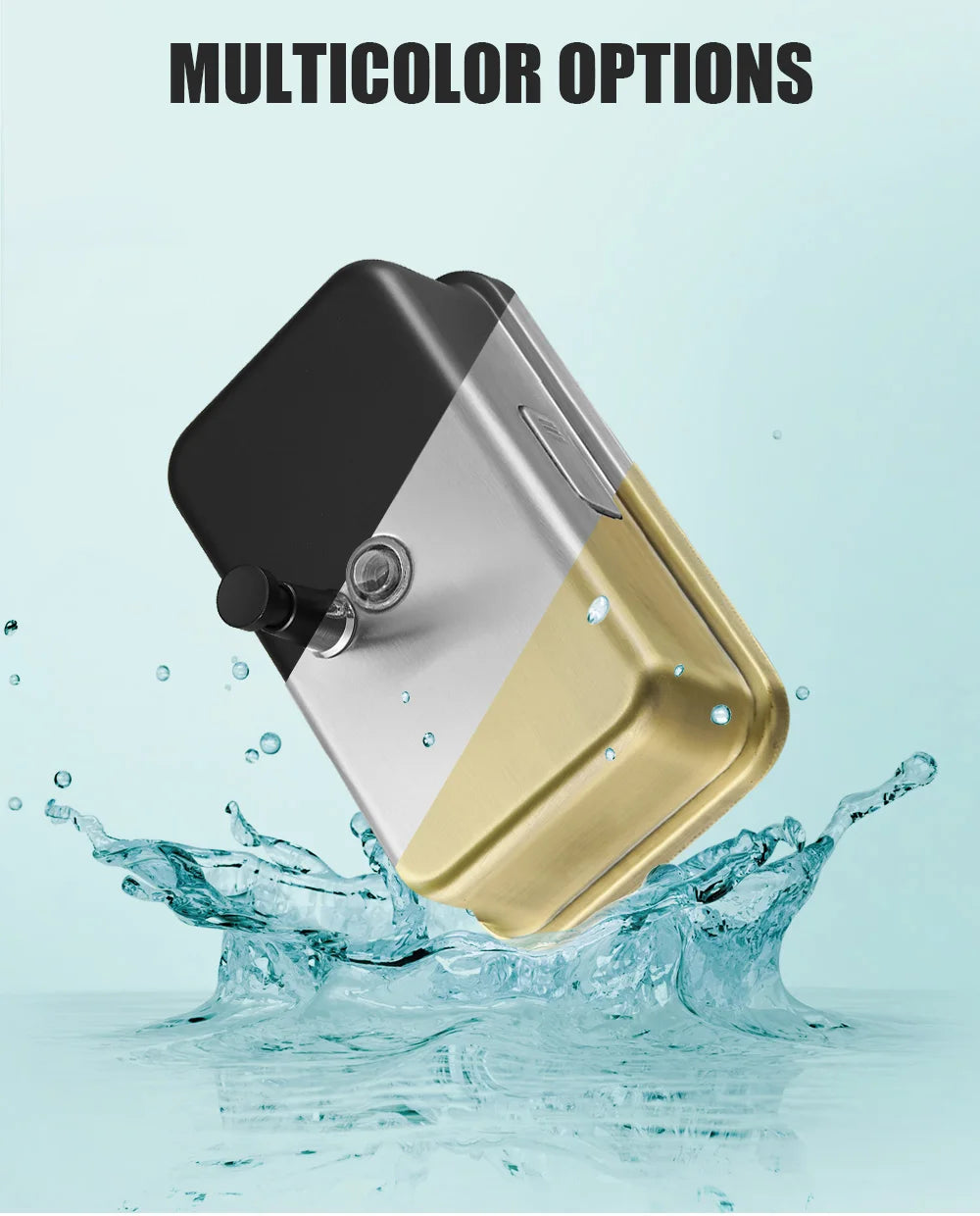 1200ml Liquid Soap Dispenser Wall Mount Manual Bathroom Soap Pump Stainless Steel Hand Soap Shampoo Dispenser WB8608