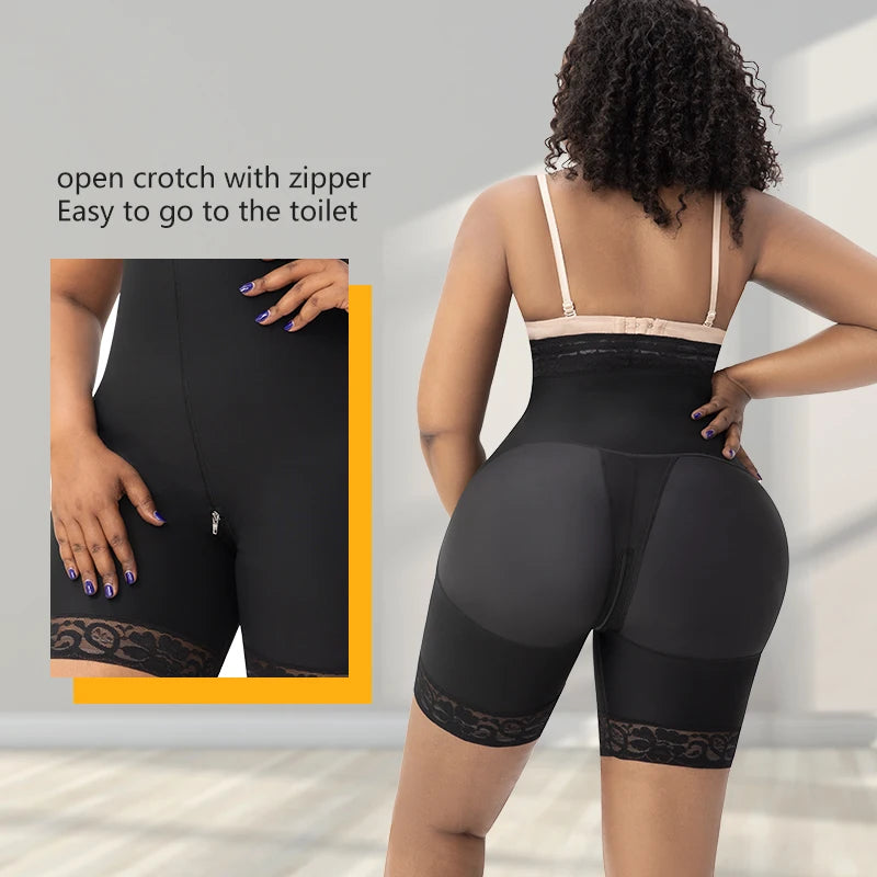 Custom Made Logo High Compression Tummy Control Shaper Shorts Waist Trainer Strapless Plus Size Shapewear for Women