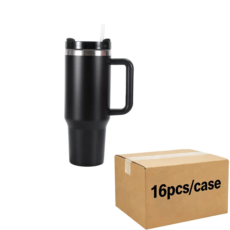 Us Warehouse 40 OZ Colorful Rainbow Plated Easy Clean Camping Gear 40 OZ Vacuum Tumbler for Home Office Outdoor Daily Use