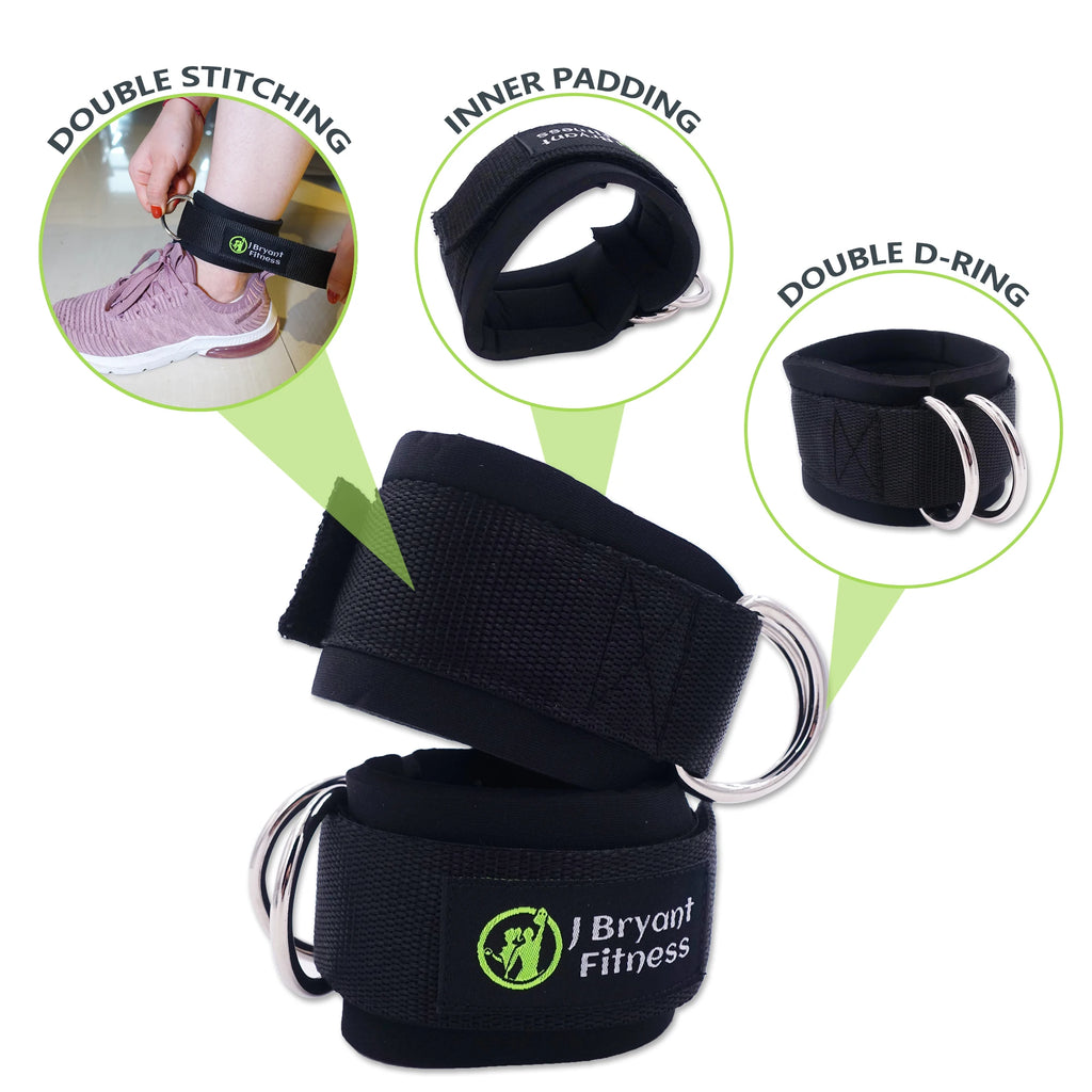 Barbell Pad Set with Carry Bag Weightlifting Wrist Wrap and Gym Ankle Straps for Lunges Hip Thrusts Powerlifting Deadlift