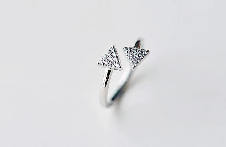 925 Sterling Silver Rings for Women Geometric Open Ring Hypoallergenic Sterling Silver Jewelry Gifts for Girls