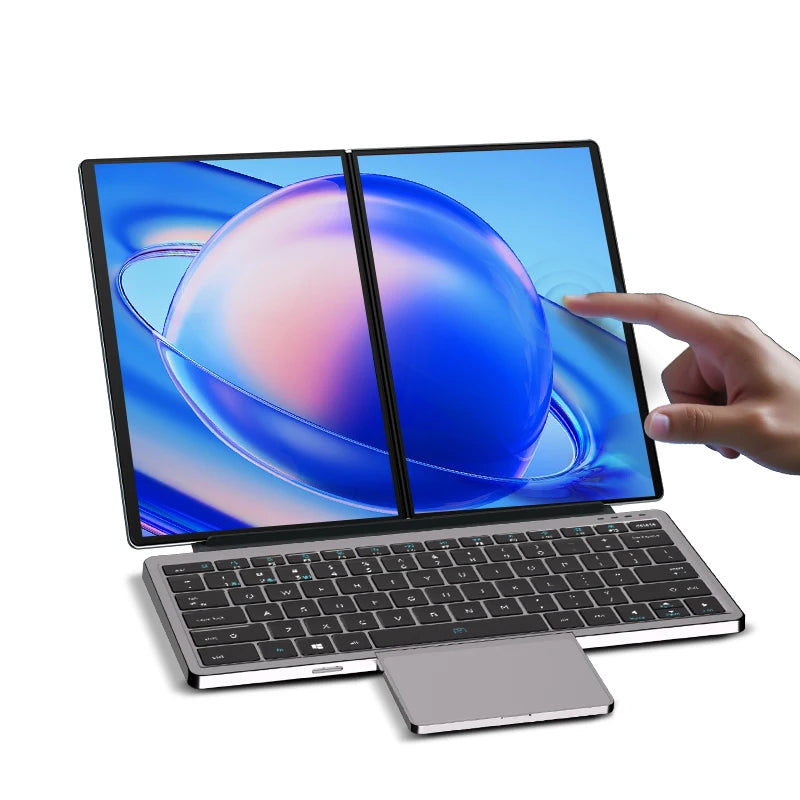 OEM 10.95" Inch Dual Screen Notebook IPS Panel I3-1215U CPU 16GB+128GB/256GB English Keyboard Metal Body SSD Touchscreen Laptop
