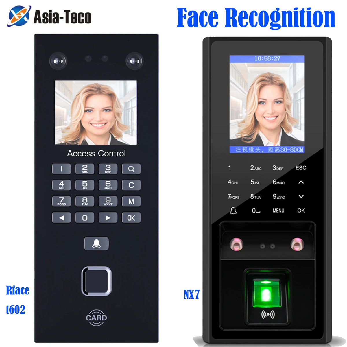 500 Face 300 Figner 2.4Inch LCD TCP/IP USB Biometric Fingerprint Face Access Control Time Attendance System 125khz RFID Card
