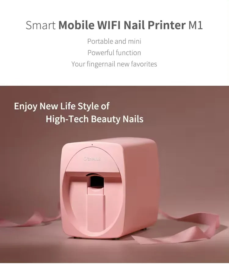 Professional Electric Small 3D Intelligent Nail Printing Machine O2 Automatic Smart Mobile Wifi DIY