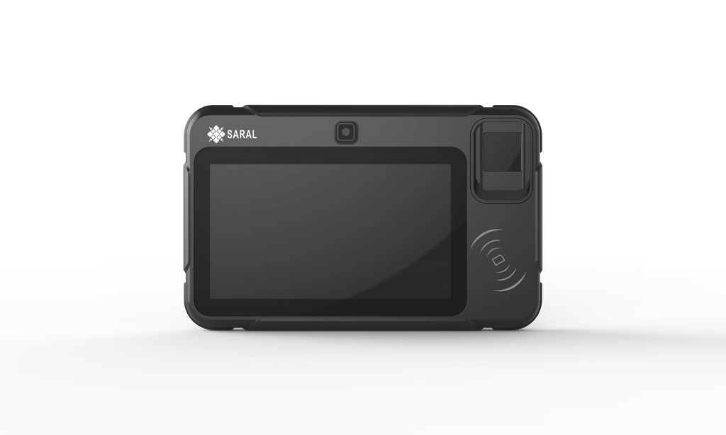 STQC Certified IP54 Grade 7" Android 8.1 Rugged Tablet PC MTK Quad Core 1.3GHz Processor NFC RFID Barcode Reader Fingerprint