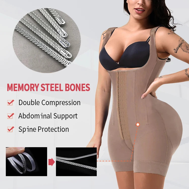 Seamless Tummy Trimmer Shaper Butt Lifter Compression Thigh Full Body Shaper Slimming Shapewear Bodysuit Women