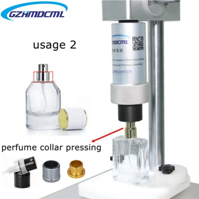 Manual Perfume Glass Bottle Crimping Machine Capper and Collar Press Packing Aerosol Sprayer Crimper Capping Pressing Equipment