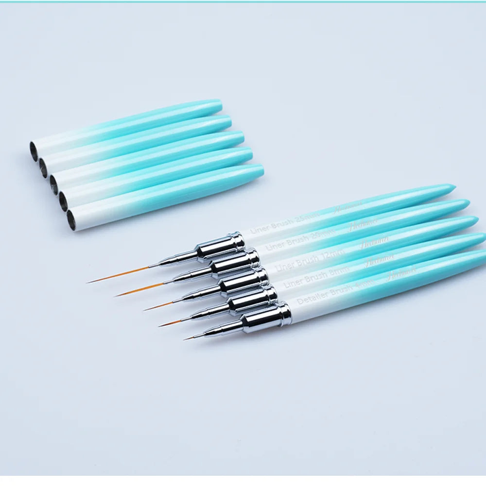 High Quality Nail Art Brushes for Long Liner Fine Nail Brushes Set