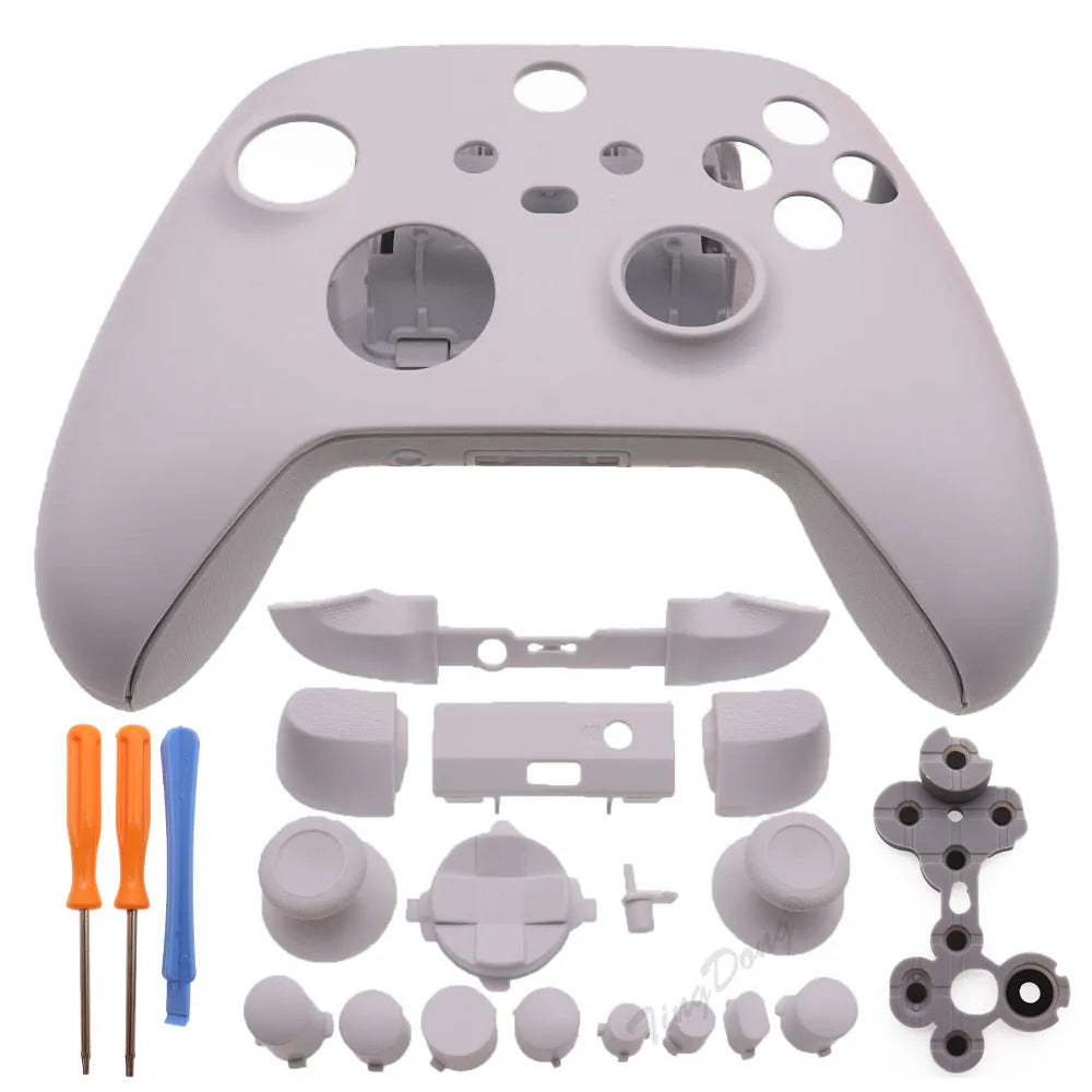 For Xbox Series X S Controller Protective Cover Shell Front After the shell Case and Full set Buttons &Tools & Conductive Rubber