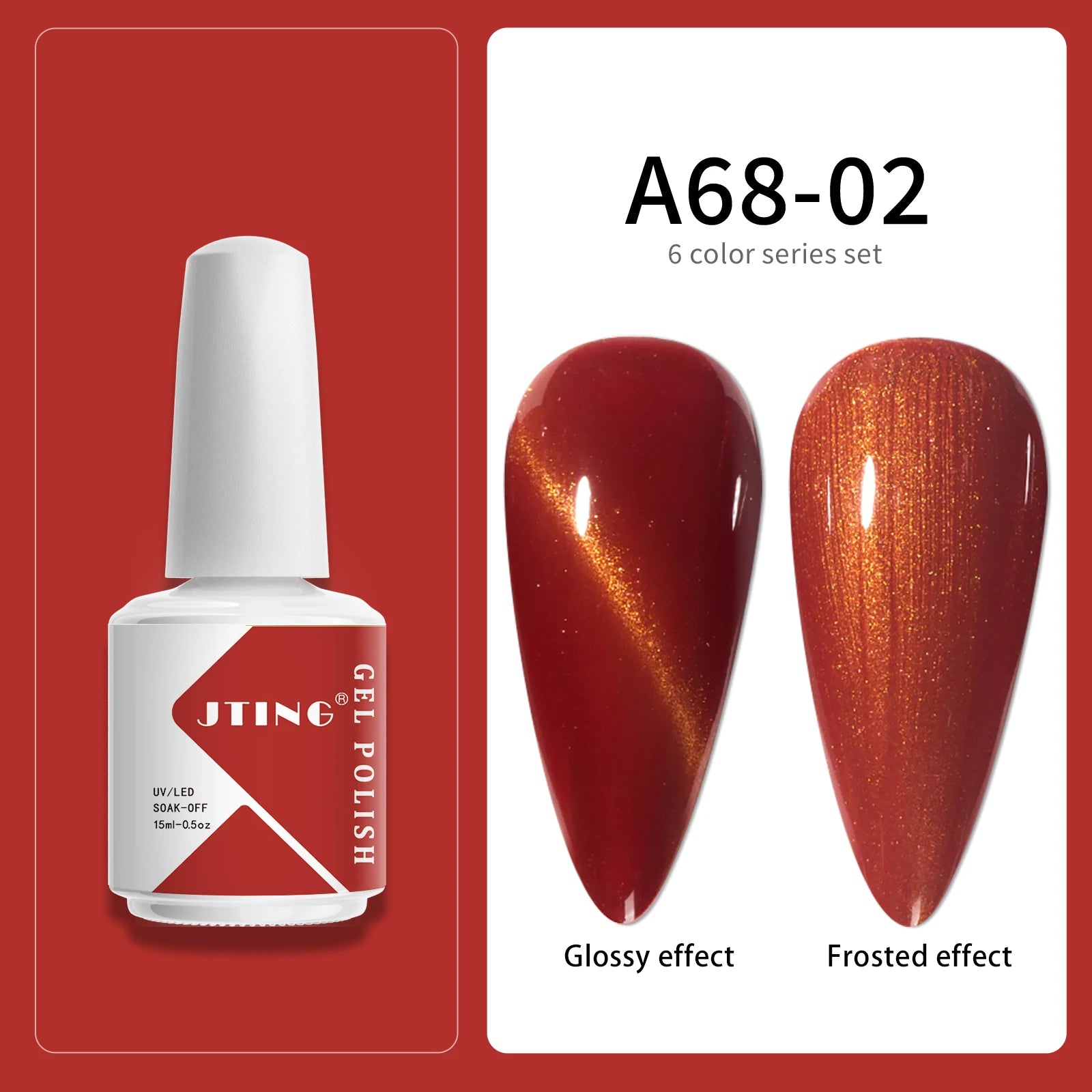 JTING Wholesale Supply Natural Vegan Nail Gel Polish Oem 6colors Soak off Uv Gel Nail Polish Custom Private Label Gel Polish