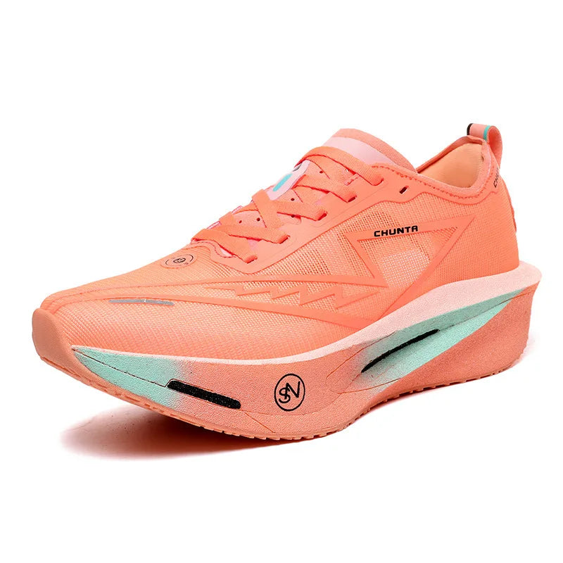Marathon Running Shoes Summer Outdoor Comfortable Casual Fashion Trend Men's Women's Lace-Up Striped Mesh Upper Rubber Midsole