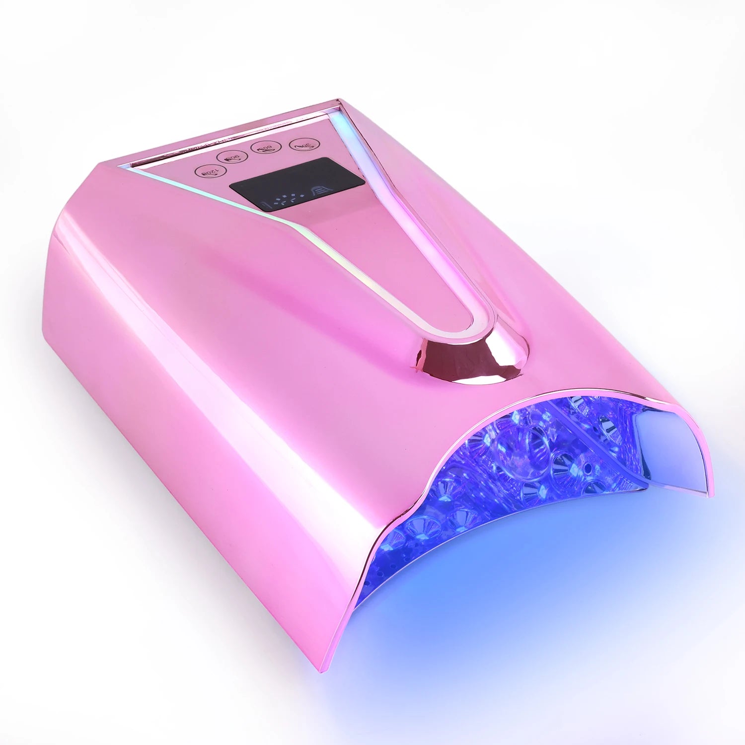 Custom Glowing logo Professional High Power 128W Wireless Rechargeable UV Led Gel Lamp Light Strip Gel Dryer Pro Cure