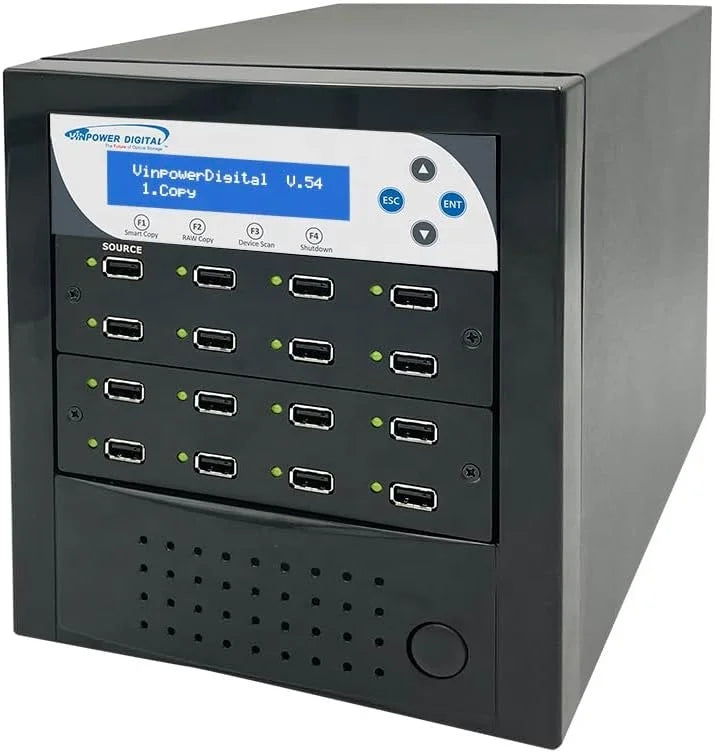 Vinpower Digital Economy Standalone USB Flash Drive Duplicator 15 Targets 128MB Buffer Memory Smart Copy 31MB/s Write Speed
