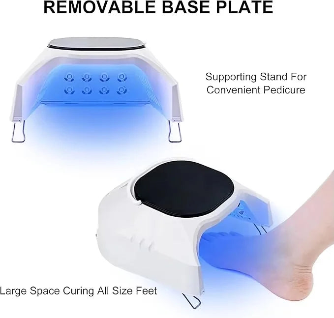 Professional Hybrid 86W Wireless Rechargeable UV LED Nail Curing Lamp Cordless Nail Dryer for Gel Nails, Manicure