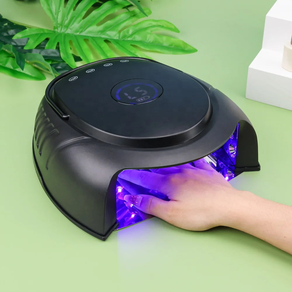 Large Space 64 Watts Long-lasting Portable Rechargeable Cordless LED UV Nail Gel Lamp for Pedicure Use