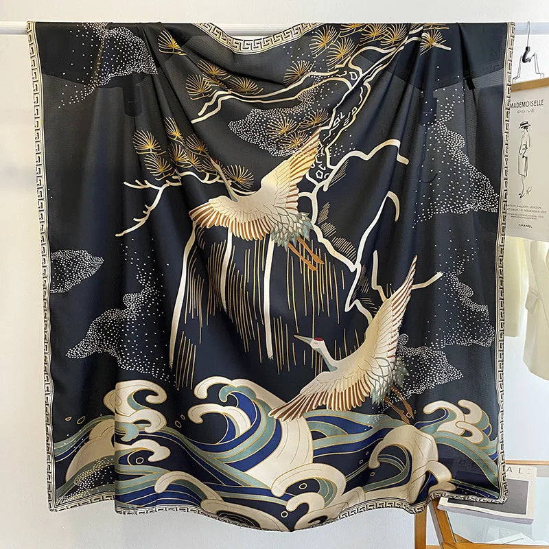 Wholesale High Quality Hot Women Square Scarf Shawls Designer Large Printed Muslim Scarves With 24 Available Patterns