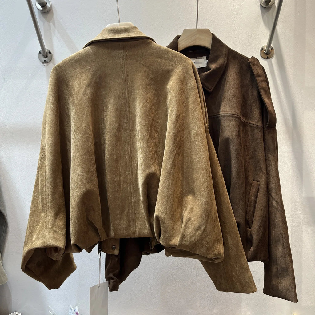 Wholesale Autumn 2026 New Fashion Elegant Casual Versatile Suede Textured Loose Short Jacket Ladies Jacket