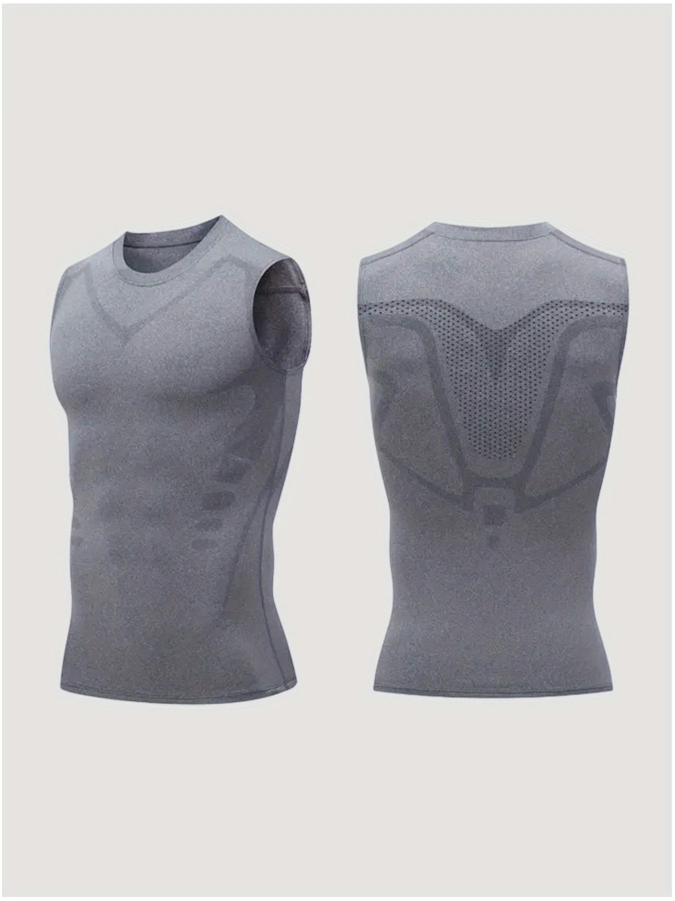 USA Warehouse 3 Pack Sleeveless Shirt Gynecomastia Compression Shirts Slimming Body Shaper Vest Shapewear Tank Top for Men
