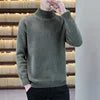 2023 Hot Sale Autumn and Winter Men's Casual Solid Color Long Sleeve Sweater Pullover O- Neck High Collar Knitted Men's  Sweater