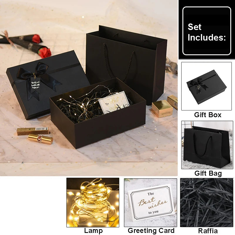 Wholesale Bow Pink Women Perfume Scarf Lipstick Packaging Cardboard Gift Box Custom Luxury Elegant Christmas Gift Box Packaging