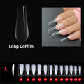 Soft Gel Nail Tip Set Custom Box and LOGO Nail Tip Set With Lamp Glue Clear Full Cover Soft Gel Nail Tip Kit