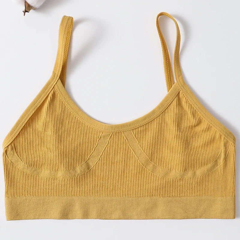 Women Sports Bra Tube Top Push-Up Bra Padded Crop Top Seamless Underwear Female Streetwear Tank Tops Removable Pads Camisole