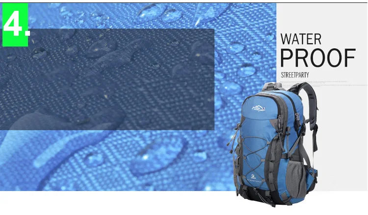 40L Outdoor Climbing Mountaineering Backpack Waterproof Functional Men Women Sports Bag Hiking Traveling Bag