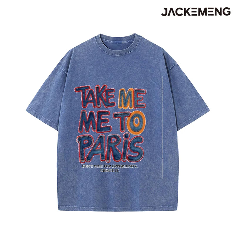 Oversized Vintage Travel Streetwear Print Tshirt USA Stock Wholesale Y2K Casual Tee
