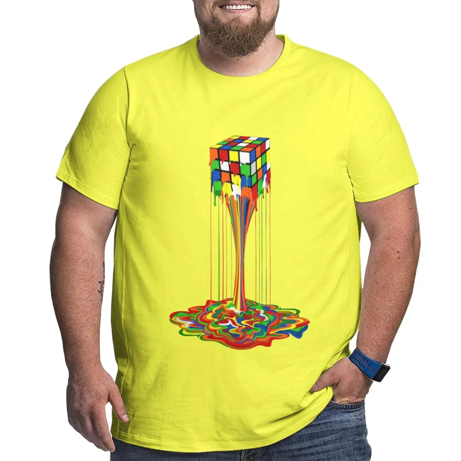 Unique Design Graphic Men T Shirts Plus Size Oversized Cotton T-shirts for Big Man Black Summer Short Sleeves Clothes Tops