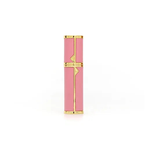 Hot Selling Luxury 5ml Mini Perfume Bottles High Quality Portable Leather Case with Refillable Pump Sprayer Metal Base