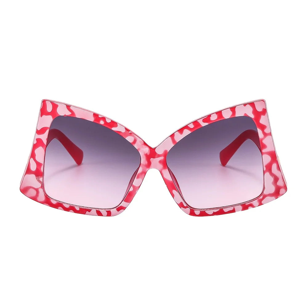Cat Eye Sunglasses Big Frame Irregular Unusual Sunglasses Two Color Eyeglasses Frames Custom Nose Pad Eyeglasses
