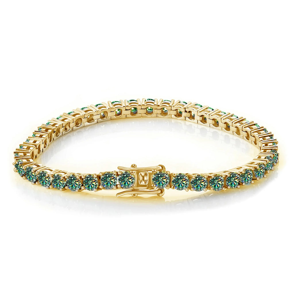 Fashion Exquisite Bracelet Bracelet 925 Sterling Silver Wedding Bracelet Tennis Shiny Colorful Moissanite Women Fashion