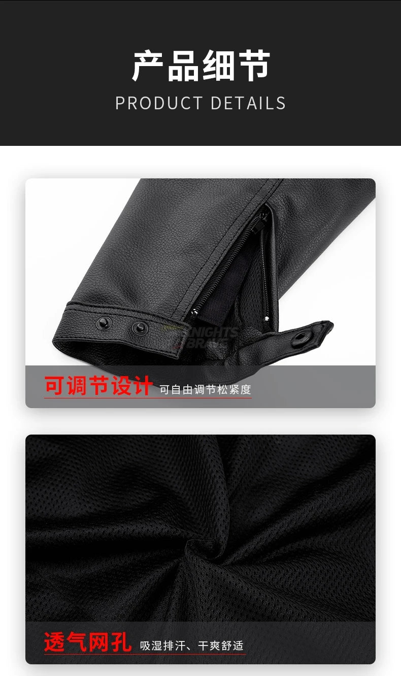 GHOST RACING Winter Motorcycle Jacket Leather Chaqueta Moto Men Waterproof Moto Suit Motorbike Riding Jacket Motocross Jacket