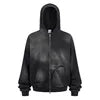 Washed Streetwear Zipper up Hoodie for Men 430gsm 100% Cotton Sun Fade Hooded Winter Vintage Long Sleeve Custom Printed Logo