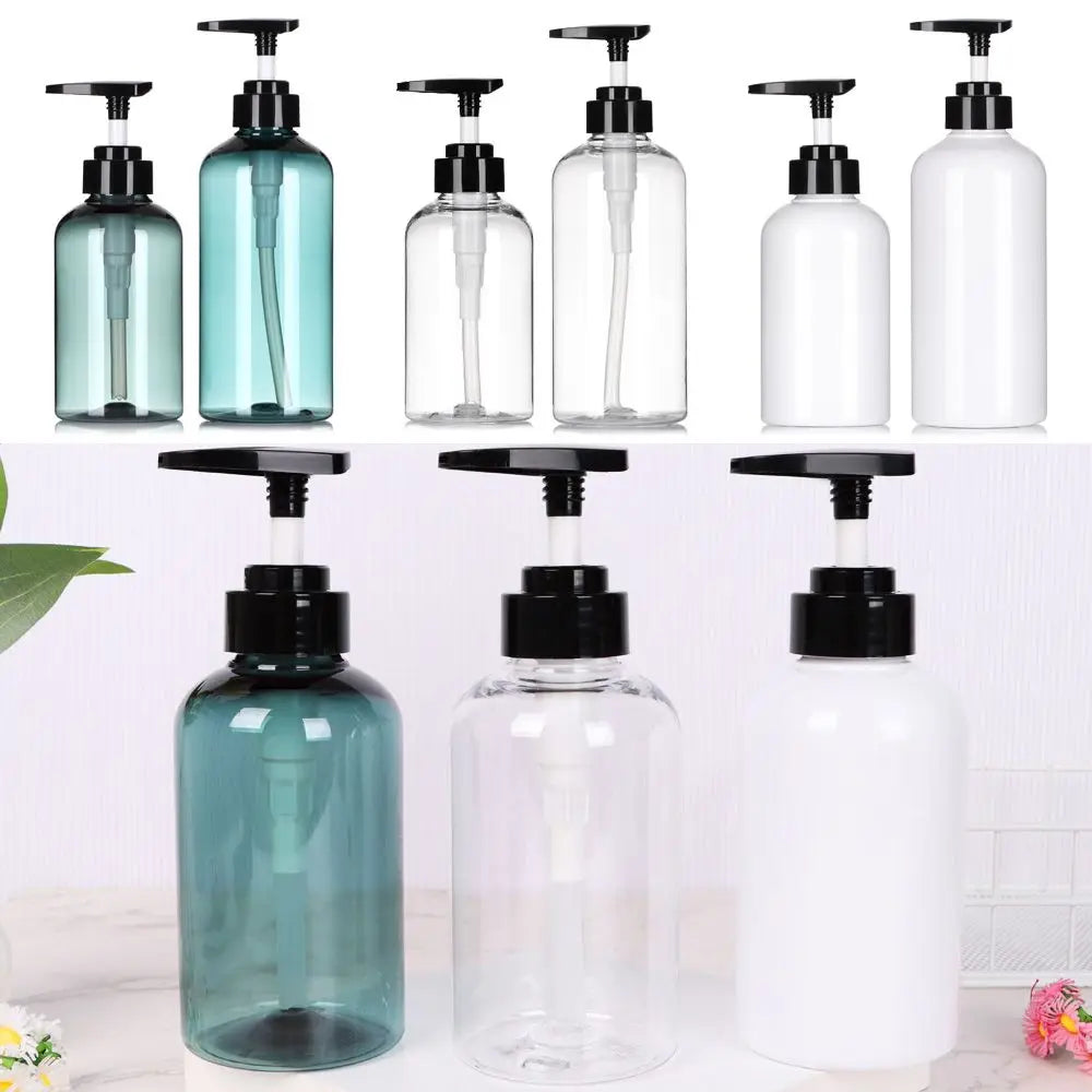 300/500ml Refillable Clear Empty Bottle Soap Dispenser Shower Gel Shampoo Dispenser Bottles Press Pump Lotion Bottle Reusable
