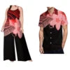 Low Price Custom Plus Size Polynesian Clothing Casual Sets of Couples Samoan Tribal Print Men Shirt Women Loose Rompers 2pc Sets