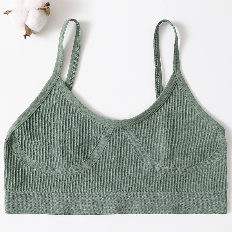 Women Sports Bra Tube Top Push-Up Bra Padded Crop Top Seamless Underwear Female Streetwear Tank Tops Removable Pads Camisole
