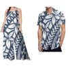 Low Price Custom Plus Size Polynesian Clothing Casual Sets of Couples Samoan Tribal Print Men Shirt Women Loose Rompers 2pc Sets
