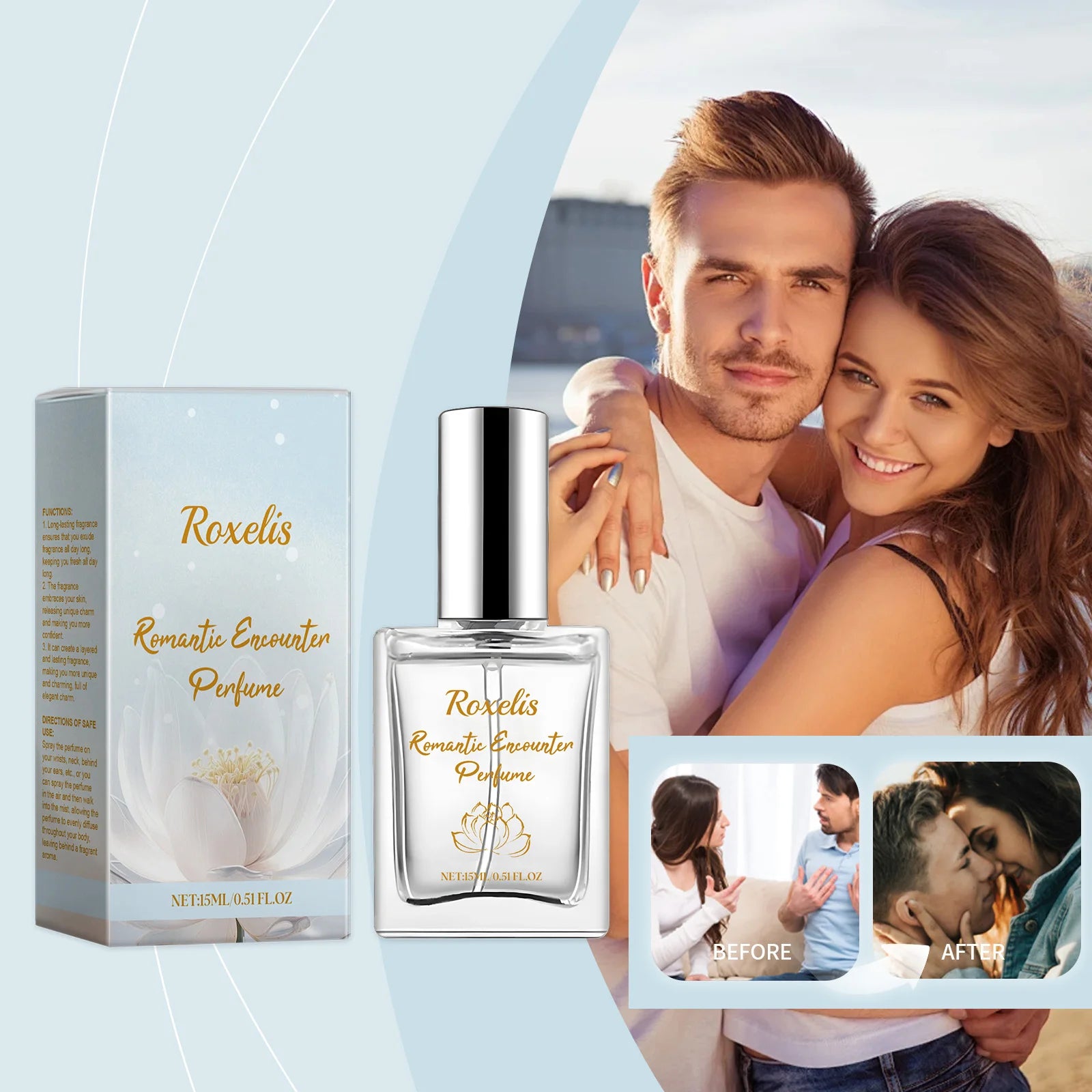 15ml Snow Lotus Romantic Encounter Women Perfume Floral Fragrance USA Warehouse Long Lasting OEM Custom Logo Private Label
