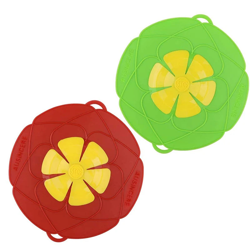 Silicone lid Spill Stopper Cover Pot Pan Cover  Kitchen Accessories Flower Shape Cookware Cooking Tools Kitchen Gadgets