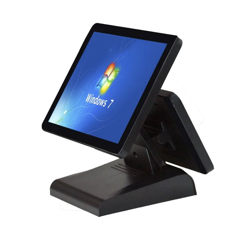 Factory 15+12 Inch Touch Screen POS Terminal Cash Resgister Restaurant All in One POS System Windows7/ 10 System