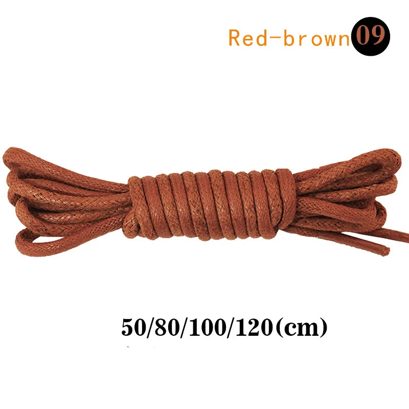 1Pair Round Shoelaces Polyester Solid Classic Shoelace Casual Sports Boots Shoe Laces Strings 50cm,80cm,100cm,120cm 11 Color