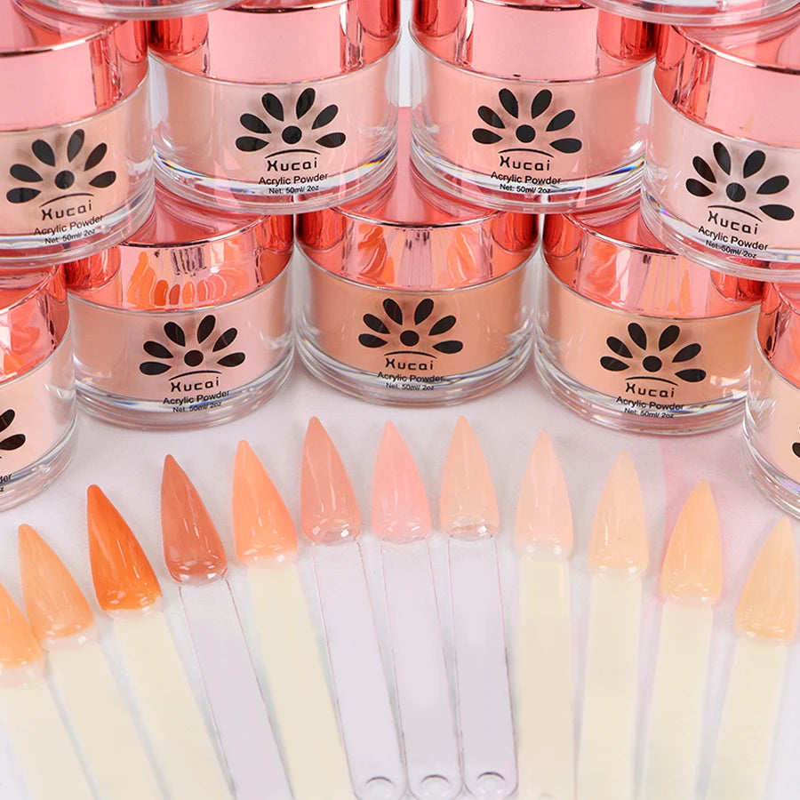 New Formula Free Sample 1kg/Bag 2 in 1 Acrylic Nail Powder No Marbling Fine Consistency Acrylic Powder